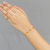 22KT (916) Delicate Gold Adjustable Bracelet with Quatrefoil Charms