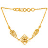22KT (916) Filigree Design Gold Adjustable Bracelet with Geometric Accents