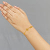 22KT (916) Filigree Design Gold Adjustable Bracelet with Geometric Accents