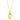 22KT (916) Yellow Gold Cutout Heart Pendant with Teal Inlay (Without Chain)