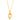 22KT (916) Yellow Gold Cutout Heart Pendant with Teal Inlay (Without Chain)