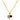 22KT (916) Yellow Gold Geometric Color Split Heart Pendant (Without Chain)