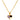 22KT (916) Yellow Gold Geometric Color Split Heart Pendant (Without Chain)