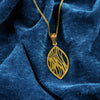 22KT (916) Yellow Gold Abstract Leaf Design Pendant (Without Chain)
