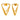 22KT (916) Yellow Gold Designer Double Triangle Earrings