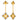 22KT (916) Yellow Gold Traditional Ornate Design Long Drop Earrings