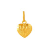 22KT (916) Yellow Gold Textured Heart Gold Pendant (Without Chain)