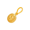 22KT (916) Yellow Gold Textured Disc Gold Pendant (Without Chain)