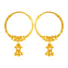 22KT (916) Yellow Gold Bali Earrings With Jhumki Drops