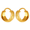 22KT (916) Yellow Gold Geometric Hoop Earrings