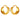 22KT (916) Yellow Gold Geometric Hoop Earrings