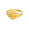 22KT (916) Yellow Gold Cutwork Gold Ring With Filigree Elements For Women & Girls (Size 15)