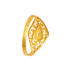 22KT (916) Yellow Gold Cutwork Gold Ring With Filigree Elements For Women & Girls (Size 15)