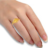 22KT (916) Yellow Gold Cutwork Gold Ring With Filigree Elements For Women & Girls (Size 15)