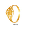 22KT (916) Yellow Gold Cutwork Gold Ring With Filigree Elements For Women & Girls (Size 15)