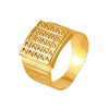 22KT (916) Yellow Gold Square Top Signet Gold Ring For Men (Size 16)