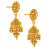 22KT Yellow Gold Jhumki Earrings for Women