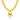 22K Gold Necklace With Floral Beaded Chains & Crescent Pendant
