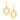22k Gold Drop Earrings With Multi-layered Geometric Shape
