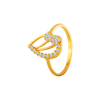 22KT Yellow Gold and American Diamond Ring for Women