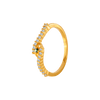 22KT Yellow Gold and American Diamond Ring for Women