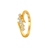 22KT Yellow Gold and American Diamond Ring for Women