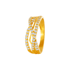 22KT Yellow Gold and American Diamond Ring for Women