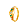 22KT Yellow Gold and American Diamond Ring for Women