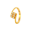 22KT Yellow Gold and American Diamond Ring for Women