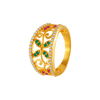 22KT Yellow Gold and American Diamond Ring for Women