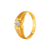 22KT Yellow Gold and American Diamond Ring for Men