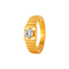 22KT Yellow Gold and American Diamond Ring for Men