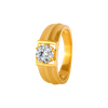 22KT Yellow Gold and American Diamond Ring for Men