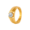 22KT Yellow Gold and American Diamond Ring for Men