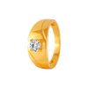 22KT Yellow Gold and American Diamond Ring for Men