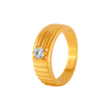 22KT Yellow Gold and American Diamond Ring for Men