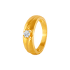 22KT Yellow Gold and American Diamond Ring for Men