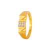 22KT Yellow Gold and American Diamond Ring for Men