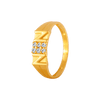 22KT Yellow Gold and American Diamond Ring for Men