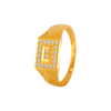 22KT Yellow Gold and American Diamond Ring for Men