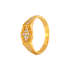 22KT Yellow Gold and American Diamond Ring for Men