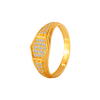 22KT Yellow Gold and American Diamond Ring for Men