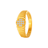 22KT Yellow Gold and American Diamond Ring for Men