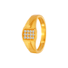 22KT Yellow Gold and American Diamond Ring for Men