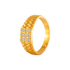 22KT Yellow Gold and American Diamond Ring for Men