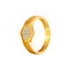 22KT Yellow Gold and American Diamond Ring for Men