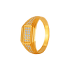 22KT Yellow Gold and American Diamond Ring for Men