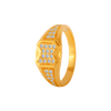 22KT Yellow Gold and American Diamond Ring for Men