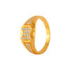 22KT Yellow Gold and American Diamond Ring for Men