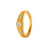 22KT Yellow Gold and American Diamond Ring for Men